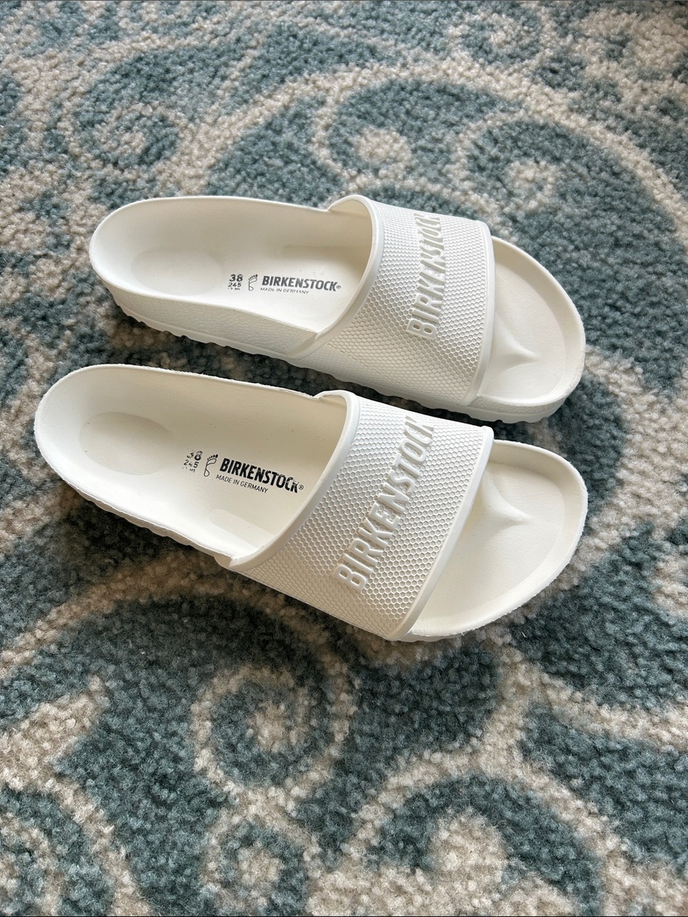 Birkenstock Women’s White Slide Sandals - Lightweight EVA Slides - Picture 2 of 4